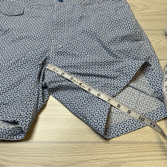 J. Crew Mid Length 7” Blue White Swim Lined Shorts Trunks Mens Size 32 - Picture 15 of 15